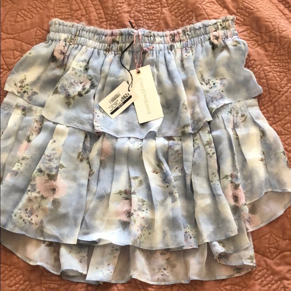 NWT LoveShackFancy mini skirt